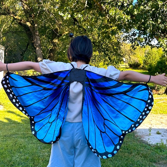Target Blue and Black Costume Wings and butterfly headband - Picture 1 of 7